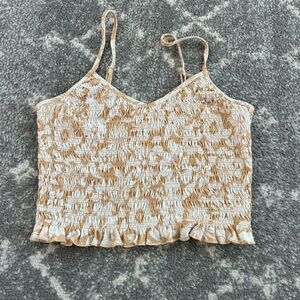 American Eagle women’s cropped floral tank size small